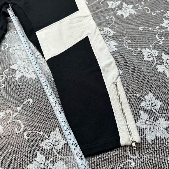 Imperial Black and White Colorblock Joggers with Zip Hems Sz Small - Picture 14 of 15